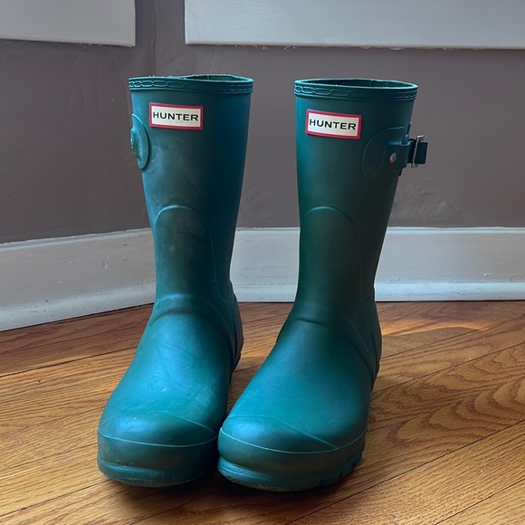 hunter rain boots dark slate